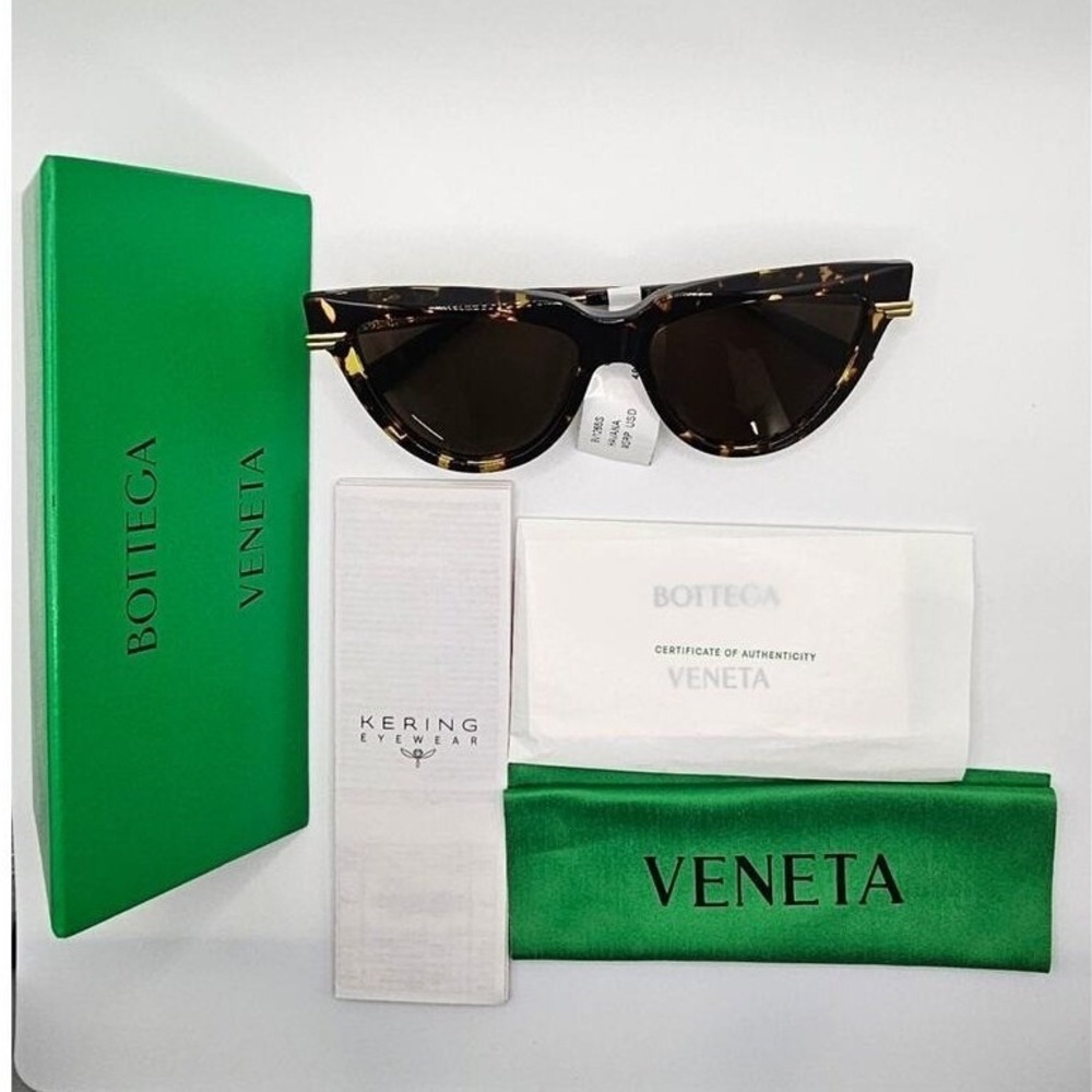 $495 Bottega Veneta BV1265S 002 Women's Sunglasses Havana Frame Brown‎ 54mm